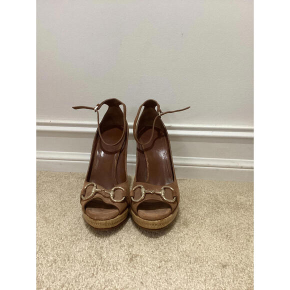 Gucci Brown Espadrille wedge - Picture 1 of 4